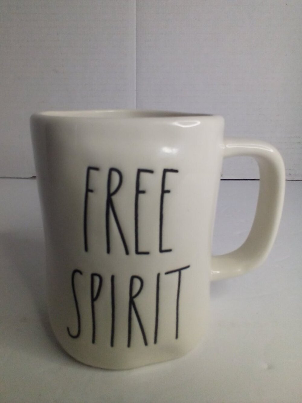 Rae Dunn Artisan Collection Mug FREE SPIRIT Coffee Tea Ceramic White